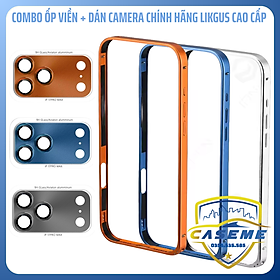 Combo ốp viền và dán camera hiệu Likgus cho iPhone 17 Pro Max cao cấp - Hàng Chính Hãng