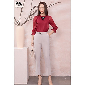 Quần Ống Đứng Nữ Công Sở NK Fashion Thiết Kế Quai Nhê Sang Trọng, Chất Liệu Vải Co Giãn Mềm Mịn NKQU2112004