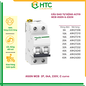 Mua  Hàng chính hãng Schneider Electric  Cầu dao / Aptomat tự động  MCB Acti9 IK60N 2P 6kA 230V - 20A