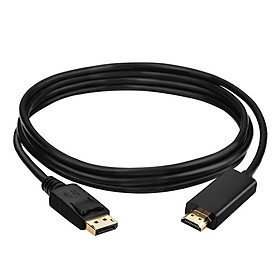 Cổng Chuyển Đổi Video DP Sang HDMI Đen (1.8m 1080P)