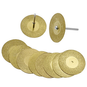 Mua 10 dĩa cắt phủ kim cương mạ titaniun mầu vàng chân 3ly đường kính tự chọn từ 16mm đến 25mm - lưỡi cắt mini
