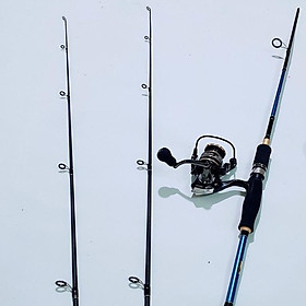 BỘ Combo Cần Máy Đứng 2 Ngọn và Máy Câu DEUKIO AC