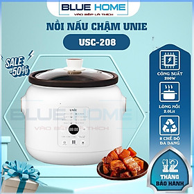 Mua Nồi Nấu Chậm Unie USC208  2.0Lit - 200w  8 Chế Độ Kho Hầm Chuyên Dụng  Hàng Chính Hãng