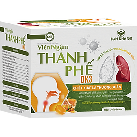 Hộp Viên Ngậm Thanh Phế DK3 Hỗ Trợ Giảm Ho Tiêu Đờm 40 viên