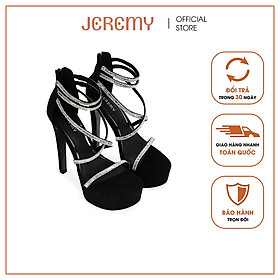Giày sandal nữ nhọn quai mảnh đính hạt JEREMY SN0007