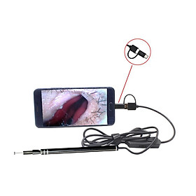 3 In 1 Visual Ear Scoop Ear Borescope 5.5mm Lens 6LED Adjustable Light 1.0MP