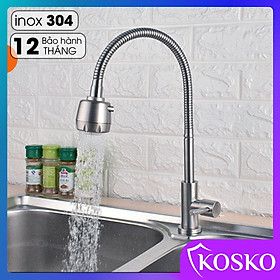 Mua Vòi nước rửa chén bát Inox 304 Cắm chậu Cần mềm - Bát sen 1 Đường Nước (bảo hành 12 tháng)