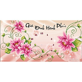 Tranh đính đá đồng hồ gia đình hạnh phúc  - 88635