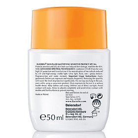 Kem Chống Nắng Không Gây Nhờn Rít Cho Da Thường Và Da Hỗn Hợp Eucerin Sun Fluid Mattifying Face SPF50+ (50ml)