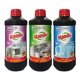 (LÀM SẠCH ĐỒ SÀNH SỨ) Dung dịch làm sạch đồ sành sứ Hando 570ml siêu sạch