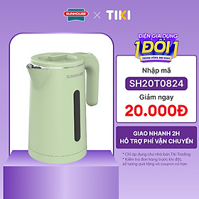Ấm Đun Siêu Tốc Inox 2 Lớp Sunhouse SHD1353 (1.8 Lít) - Hàng Chính Hãng