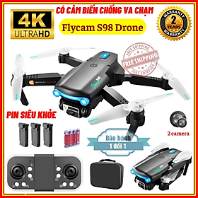 Mua Máy bay flycam mini giá rẻ S98 Pro 4K - Drone Camera 4K wifi mắt quang cân bằng khi bay  ảnh truyền trực tiếp về điện thoại  Flycam giá rẻ - Hàng chính hãng