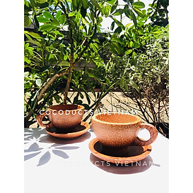Mua Ly cafe gỗ dừa chế tác nguyên khối