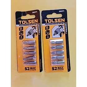 BỘ ĐẦU VÍT + 5 CÁI PH2 * 25MM ( CÔNG NGHIỆP ) TOLSEN 20271 - HÀNG CHÍNH HÃNG