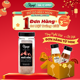 Muối Hồng Himalaya Xay Nhuyễn Vipep Hũ Nhựa 500g