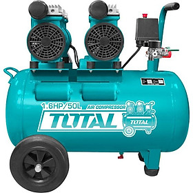 MÁY NÉN KHÍ KHÔNG DẦU 2×600W (2×0.8HP) 50L TOTAL TCS2150502 - HÀNG CHÍNH HÃNG