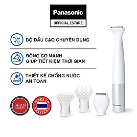 Máy cạo tỉa lông Bikini Nam Nữ Panasonic ES-WV60 – Thiết kế đầu chữ T chuyên dụng – Hai đầu cạo tỉa linh hoạt – Có phụ kiện đầu chải bảo vệ da – Hàng chính hãng