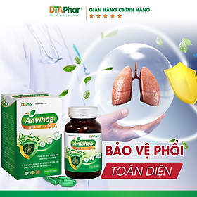 Hình ảnh Viên uống Xuyên Tâm Liên Anvihos hỗ trợ tăng đề kháng giảm nguy cơ viêm đường hô hấp trên mũi, họng Hộp