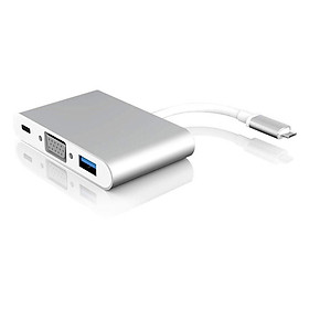 Cáp Chuyển Đổi Type-C Sang USB 3.0 VGA Adapter Cao Cấp AZONE