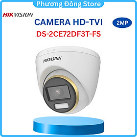 Mua Camera analog TVI colorVu Hikvision DS-2CE72DF3T-FS 2MP  tích hợp mic thu âm  có màu ban đêm - Hàng chính hãng