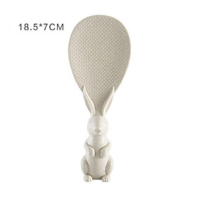 Rabbit Wheat Straw Spoon Can Stand Up Rabbit Rice Shovel Rice Cooker Rice Spoon Creative Non-stick Rice Cartoon Rice Spoon