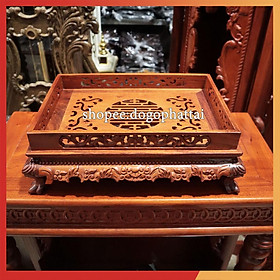 Mua Khay Trà gỗ Hương Chân Quỳ họa tiết Truyền Thống