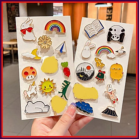  Cài áo mini nhiều hình Con ong, Gà con, Cầu vồng dễ thương Hàn Quốc - Cài áo CA12