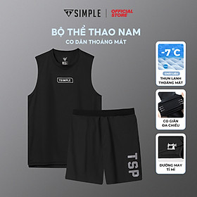 Bộ Thể Thao Nam Ba Lỗ Sát Nách TSIMPLE quần áo tập gym co giãn thoáng mát QG2ALHP1