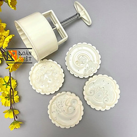 Mua Trung Thu 4 mặt HOA VĂN hình CHIM PHƯỢNG HOÀNG - Khuôn Trung thu tạo Hình 3D SẮC NÉT vân hoa MẪU MỚI. Dụng cụ làm bánh TRUNG THU Khuôn nhấn có lò xo. Dụng cụ làm bánh Nướng hấp TRUYỀN THỐNG  chuyên tạo định hình bánh CHUYÊN NGHIỆP - 200gr -  250gram