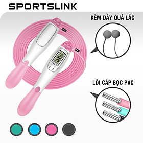 Dây nhảy có bộ đếm kỹ thuật số tiện dụng 2 in 1 Sportslink