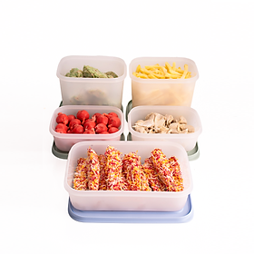 Bộ 5 Hộp Đựng Thực Phẩm Tupperware Freezable Trữ Đông 1.1L 1L 450ml