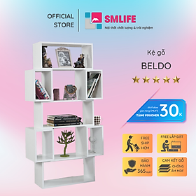 Mua Giá sách bằng gỗ kết cấu chắc chắn SMLIFE Beldo