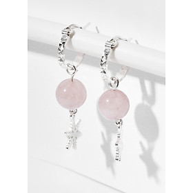 Bông tai hoa tuyết đá thiên nhiên - Ngọc Quý Gemstones