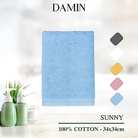 Khăn mặt Damin Sunny 100% bông cotton 34x34cm