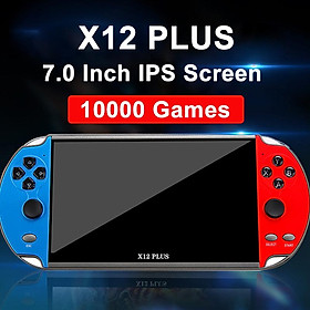 X7/X12 Plus Trò chơi cầm tay Bảng điều khiển 10000 Trò chơi Trò chơi retro Bảng điều khiển 5,1/7 inch màn hình HD Portable Audio Game Play