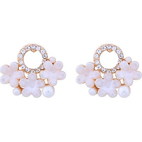 Bông Tai Hàn Quốc Pink Blossom Tatiana BH2246H - Hồng
