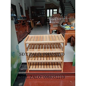 KỆ DÉP, GIÁ GIÀY 3 TẦNG 80CM LÀM BẰNG GỖ TỰ NHIÊN 100%