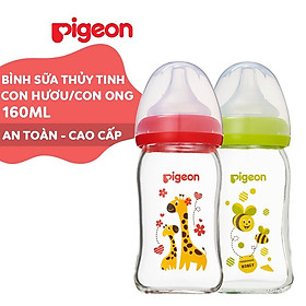 Bình Sữa Thuỷ Tinh Plus Pigeon 160ml SS - Con hươu