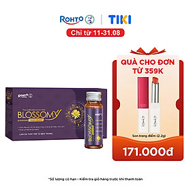 Nước uống collagen thảo dược giúp đẹp da, hỗ trợ ngủ ngon Blossomy Premium lốc 10 chai x 50ml