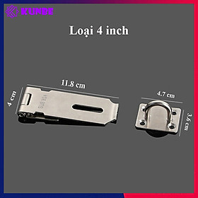 Chốt Khóa Thẳng Inox 304 KUNBE, Bản Lề Cửa Có PAT Khóa Nhiều Kích Thước 3inch/4inch/5inch