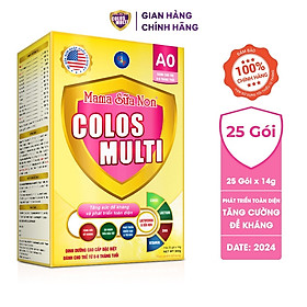 Sữa Non Colos Multi A0 hộp 25 gói x 14g hỗ trợ tăng cường sức đề kháng cho