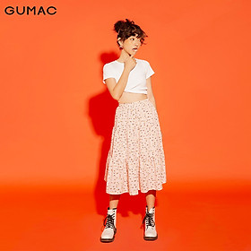 Chân váy nữ thiết kế họa tiết nhún VA1236 GUMAC