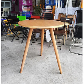 Mua Bàn Cafe 3 chân  - Gỗ tự nhiên - Mặt gỗ MDF