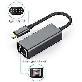 Cáp USB Type-C to Lan kết nối mạng internet cho Máy tính, Điện thoại