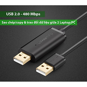 Cáp USB 2.0 Data Link dài 3m chính hãng Ugreen UG-20226 cao cấp - Hàng Chính Hãng