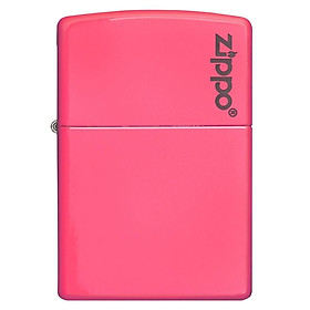 Bật Lửa Zippo Plain with Logo Neon Pink Matte 28886zl