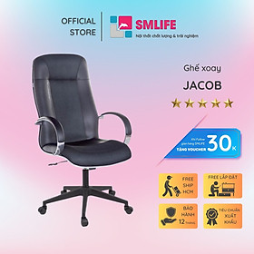 Ghế xoay văn phòng lưng cao da công nghiệp SMLIFE Jacob