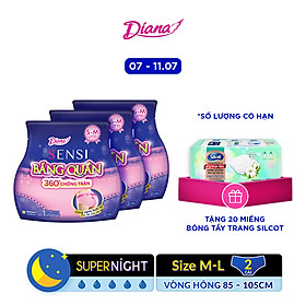 Combo 3 Băng vệ sinh Diana Sensi băng quần size S-M-1909