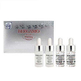 Serum Bergamo Snow White & Vita White Whitening bộ 4 ống (hộp trắng)