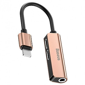 Cáp chuyển đổi Lightning ra 2 Lightning + Audio 3.5mm Baseus L52 - Hàng chính hãng